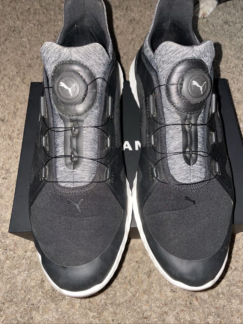 PUMA Ignite Caged Black Silver Mens Size 11 Waterproof Golf Shoes